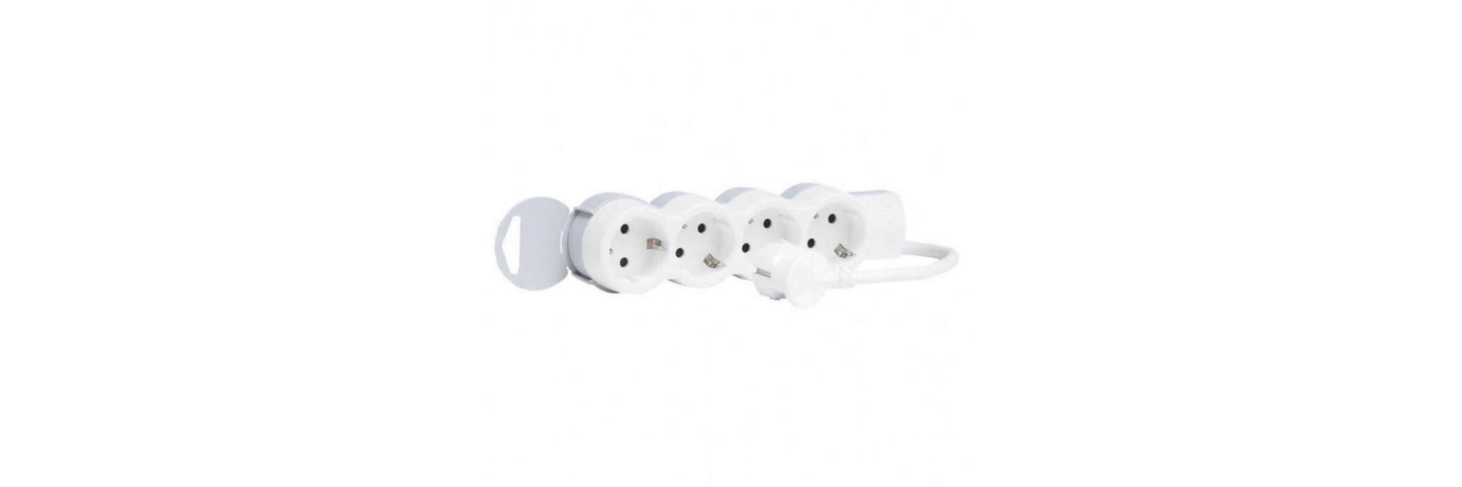 Multi-outlet extension - 4x2P+E - 1.5 m cord