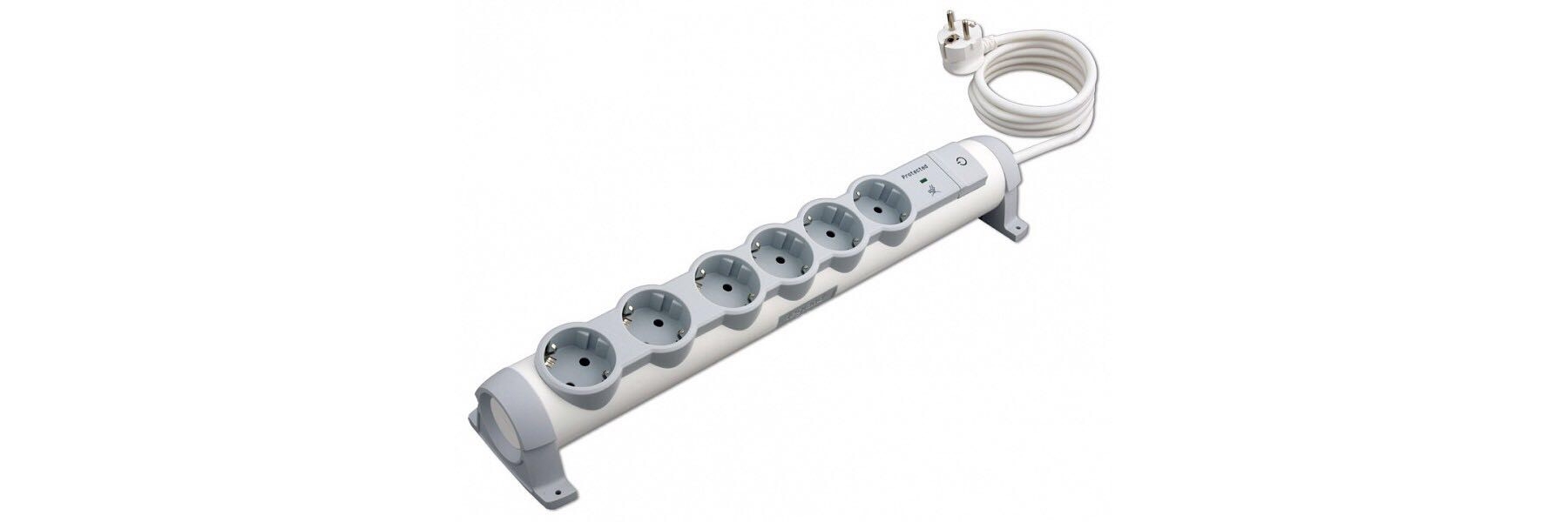 Multi-outlet extension- 6 Sockets - 6x2p E 220v - 3m - 16 A